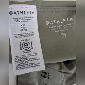 NEW Athleta Swim Bikini Bottom Size XXS Waist 27 Sage Green Swimwear Swimsuit